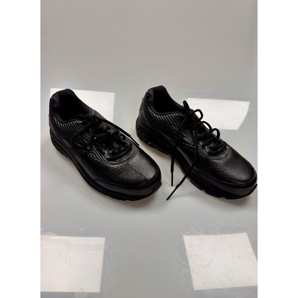 Brooks Addiction Walker 2 Black Leather Walking Shoes Womens 9.5 D Wide - Picture 3 of 10